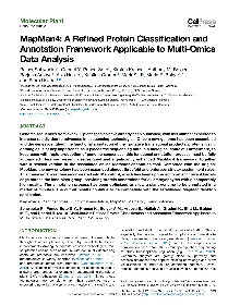 Digitalna vsebina dCOBISS (MapMan4 : a refined protein classification and annotation framework applicable to multi-omics data analysis)