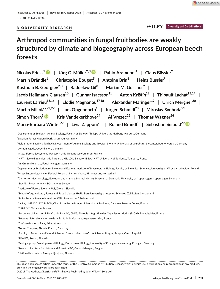 Digitalna vsebina dCOBISS (Arthropod communities in fungal fruitbodies are weakly structured by climate and biogeography across European beech forests)