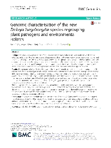 Digitalna vsebina dCOBISS (Genomic characterisation of the new Dickeya fangzhongdai species regrouping plant pathogens and environmental isolates [Elektronski vir])