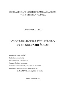 Digitalna vsebina dCOBISS (Vegetarijanska prehrana v dveh srednjih šolah : diplomsko delo)