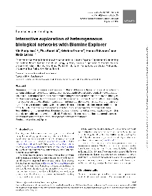 Digitalna vsebina dCOBISS (Interactive exploration of heterogeneous biological networks with Biomine Explorer)