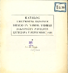 Digitalna vsebina dCOBISS (Drago in Nande Vidmar : katalog umetnostne razstave : Jakopičev paviljon, Ljubljana, v septembru 1938)