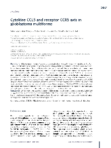 Digitalna vsebina dCOBISS (Cytokine CCL5 and receptor CCR5 axis in glioblastoma multiforme)