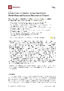 Digitalna vsebina dCOBISS (Potato virus Y infection alters small RNA metabolism and immune response in tomato [Elektronski vir])