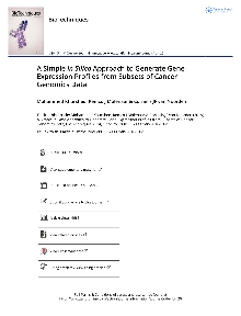 Digitalna vsebina dCOBISS (A simple in silico approach to generate gene-expression profiles from subsets of cancer genomics data)