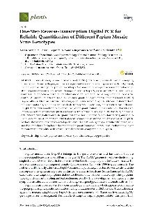 Digitalna vsebina dCOBISS (One-step reverse-transcription digital PCR for reliable quantification of different pepino mosaic virus genotypes [Elektronski vir])