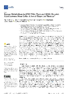 Digitalna vsebina dCOBISS (Energy metabolism in IDH1 wild-type and IDH1-mutated glioblastoma stem cells [Elektronski vir] : a novel target for therapy?)