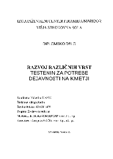 Digitalna vsebina dCOBISS (Razvoj različnih vrst testenin za potrebe dejavnosti na kmetji [i. e. kmetiji] : diplomsko delo)