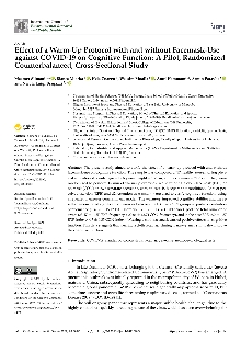 Digitalna vsebina dCOBISS (Effect of a warm-up protocol with and without facemask-use against COVID-19 on cognitive function [Elektronski vir] : a pilot, randomized counterbalanced, cross-sectional study)