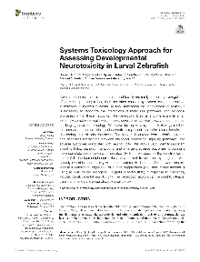 Digitalna vsebina dCOBISS (Systems toxicology approach for assessing developmental neurotoxicity in Larval zebrafish [Elektronski vir])