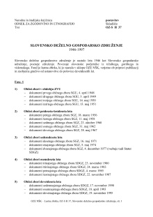 Digitalna vsebina dCOBISS ([Slovensko deželno gospodarsko združenje] [Dokumentarno gradivo] : [1946-1997])