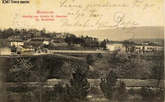 Digitalna vsebina dCOBISS (Matavon [Slikovno gradivo] : Abstieg zur Grotte St. Canzian : Sv. Kantzian)