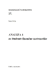 Digitalna vsebina dCOBISS (Analiza 1 : za študente Finančne matematike)