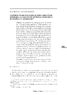 Digitalna vsebina dCOBISS (Control over one's life during the Covid epidemic : a case study of multi-apartment buildings in Ljubljana)