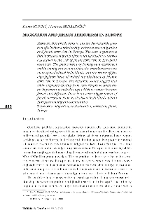 Digitalna vsebina dCOBISS (Migration and jihadi terrorism in Europe)