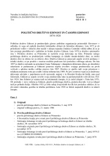 Digitalna vsebina dCOBISS ([Politično društvo Edinost in časopis Edinost] [Dokumentarno gradivo])