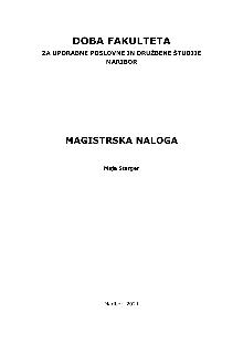 Digitalna vsebina dCOBISS (Družbena odgovornost v slovenskem bančnem sektorju [Elektronski vir] : magistrsko delo / Maja Sterger)