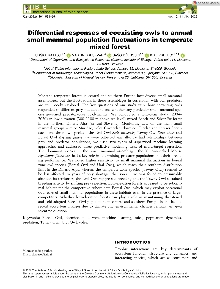 Digitalna vsebina dCOBISS (Differential responses of coexisting owls to annual small mammal population fluctuations in temperate mixed forest [Elektronski vir])