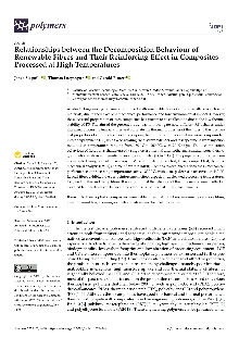 Digitalna vsebina dCOBISS (Relationships between the decomposition behaviour of renewable fibres and their reinforcing effect in composites processed at high temperatures [Elektronski vir] / Janez Slapnik, Thomas Lucyshyn, and Gerald Pinter)