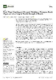 Digitalna vsebina dCOBISS (From visual grading and dynamic modulus of european beech (fagus sylvatica) logs to tensile strength of boards [Elektronski vir])