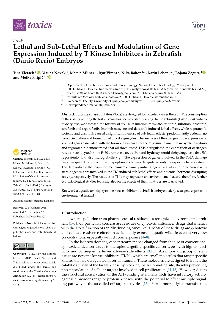 Digitalna vsebina dCOBISS (Lethal and sub-lethal effects and modulation of gene expression induced by T kinase inhibitors in zebrafish (Danio Rerio) embryos [Elektronski vir])