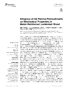 Digitalna vsebina dCOBISS (Influence of air plasma pretreatments on mechanical properties in metal-reinforced laminated wood [Elektronski vir])