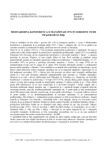 Digitalna vsebina dCOBISS ([Mednarodna konferenca o manjšinah 1974 in problematika manjšin] [Dokumentarno gradivo])