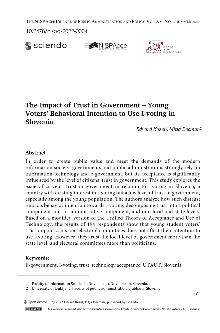 The impact of trust in gove... (naslovnica)