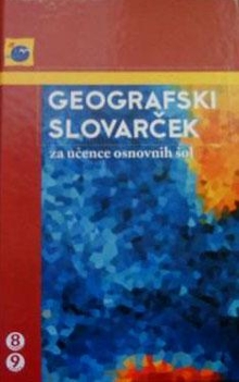 Geografski slovarček za uče... (naslovnica)