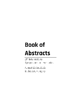 Book of abstracts; Elektron... (naslovnica)