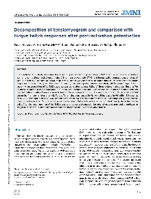 Decomposition of tensiomyog... (naslovnica)