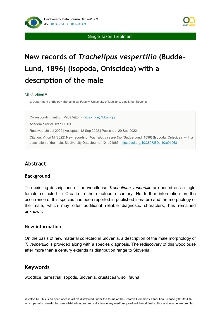 New records of Trachelipus ... (cover)
