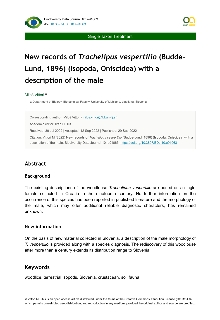 New records of Trachelipus ... (naslovnica)