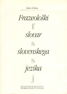 Frazeološki slovar slovensk... (naslovnica)