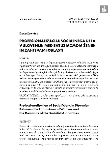 Profesionalizacija socialne... (naslovnica)