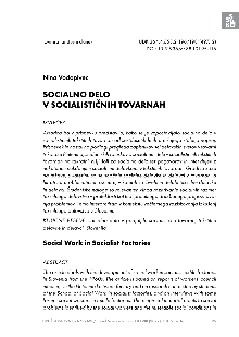 Socialno delo v socialistič... (cover)