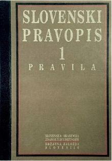 Slovenski pravopis. 1,Pravila (naslovnica)