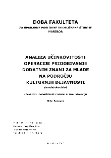 Analiza učinkovitosti opera... (naslovnica)