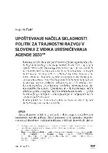 Upoštevanje načela skladnos... (naslovnica)