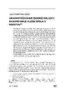 Uravnoteževanje (sodne) obl... (naslovnica)