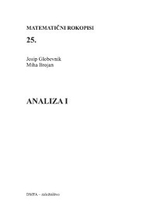 Analiza I (cover)