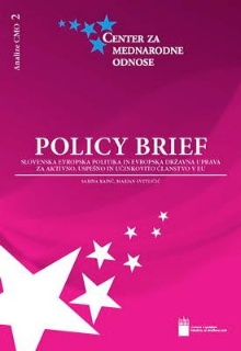 Policy brief; Elektronski v... (naslovnica)