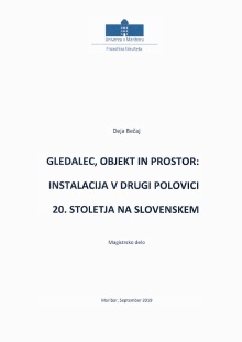 Gledalec, objekt in prostor... (naslovnica)