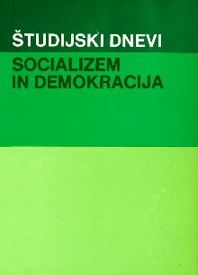 Socializem in demokracija :... (naslovnica)