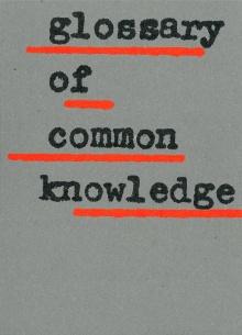 Glossary of common knowledge (naslovnica)