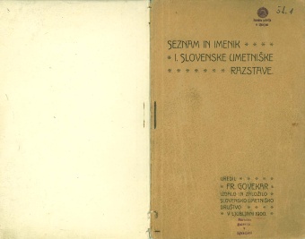 Seznam in imenik I. slovens... (naslovnica)