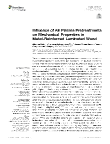 Influence of air plasma pre... (naslovnica)