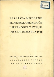 Razstava moderne slovenske ... (naslovnica)