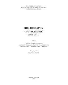 Дигитални садржај dCOBISS (Библиографија Иве Андрића : (1911-2011))