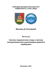 Дигитални садржај dCOBISS (Синтеза трицикличних етара и лактона интрамолекулском циклизацијом деривата норборнана : мастер рад)